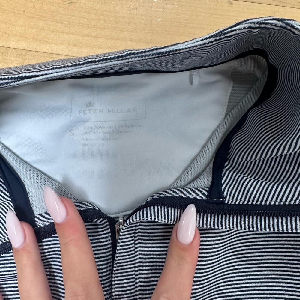 Peter Millar Navy Striped Pullover - image 2